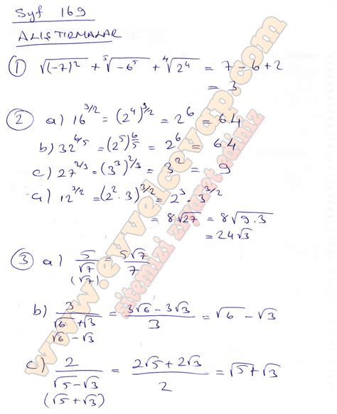 S N F Matematik Ders Kitab Eksen Sayfa