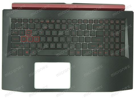 Acer Nitro 5 AN515 52 Palmrest Klawiatura Obudowa LED US International