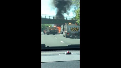 Bus Engulfed In Flames On Garden State Parkway YouTube