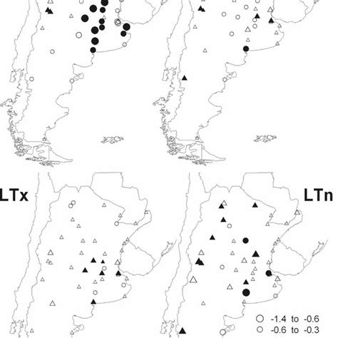 Spatial Distribution Of Linear Trends In C Yr For The Four