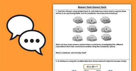 Four Operations Year 6 Reason From Known Facts Discussion Problems