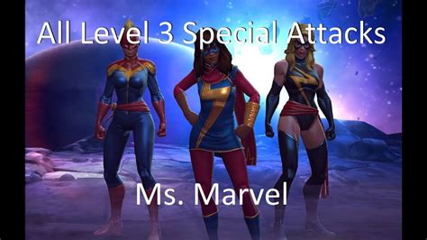 All Ms Marvel Level 3 Special Attacks Mcoc Youtube