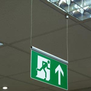 Fire Exit Signs LED Hanging Ceiling Mounted Signbox