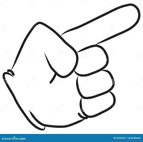 Cartoon Hand Pointing Stock Photography - Image: 9355252