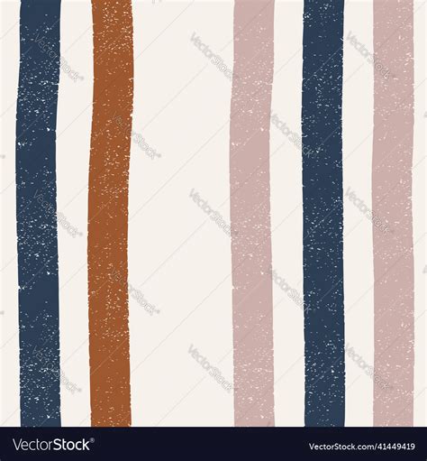 Irregular Textured Hand Drawn Stripe Seamless Vector Image