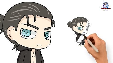 How To Draw Eren Yeager Attack On Titan Chibi Art Tutorial Youtube