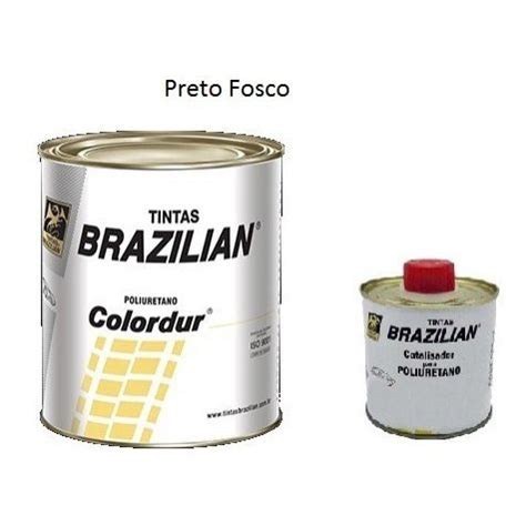 Tinta Automotiva Pu Preto Fosco 900 Ml Catalisador Submarino