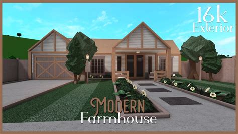 Bloxburg Modern Farmhouse Pt Exterior K House Build Youtube