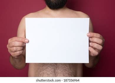 Naked Man Holding Placard Images Stock Photos And Vectors