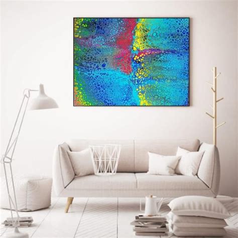 Ozean Acryl Malerei Auf Leinwand Fluid Art Acrylic Pouring