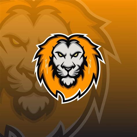 Premium Vector Lion Head Esport Mascot Logo