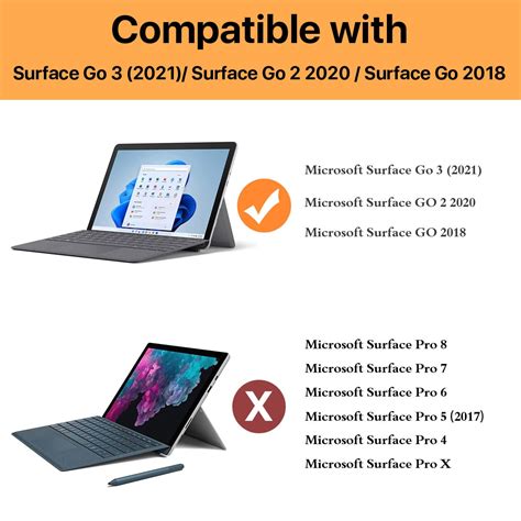 MoKo Case Fit Microsoft Surface Go 3 2021 Surface Go 2 2020