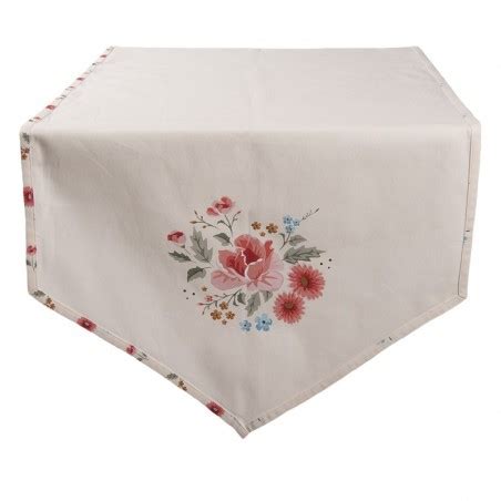 Chemin De Table En Coton Motif Fleuri Clayre Eef