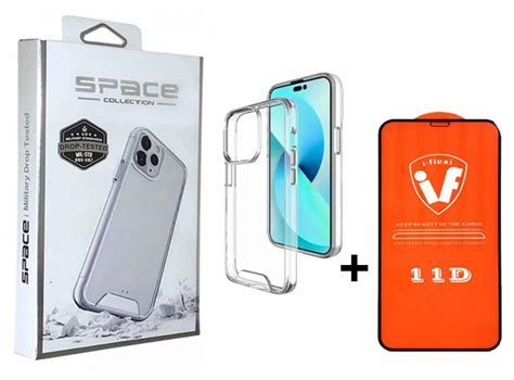 Ripley Case Space Para Iphone Pro Clear Mica De Vidrio D Completo