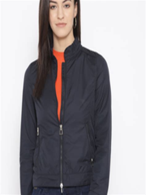 Buy Geox Women Navy Blue Solid Lightweight Tailored Jacket Jackets For Women 10834932 Myntra