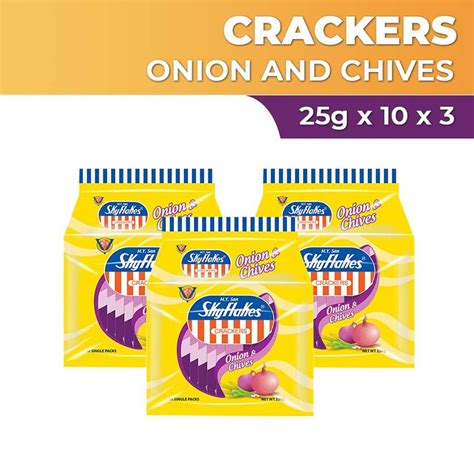 Skyflakes Crackers Onion And Chives Flavor 25g X 10 X 3 Shopee Philippines