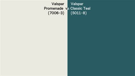 Valspar Promenade Vs Classic Teal Side By Side Comparison