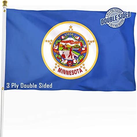 Xifan Double Sided New Minnesota State Flag 3x5 Ft Heavy