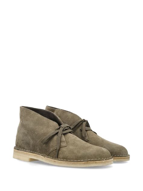 Clarks Originals Suede Desert Boots Green Farfetch