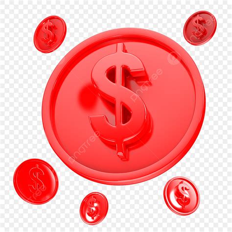 Red D Dollar Sign No Background