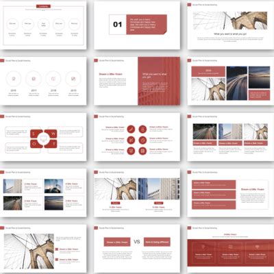 Red Business Report Presentation Powerpoint Original And High Quality