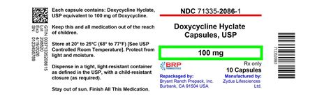 Dailymed Doxycycline Hyclate Capsule