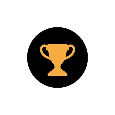 Premium Vector Trophy Cup Flat Style Vector Icon Golden Cup Award