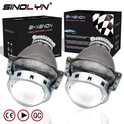 SINOLYN Car External Lights Mini Bi Xenon Projectors 3 0 D2S Metal