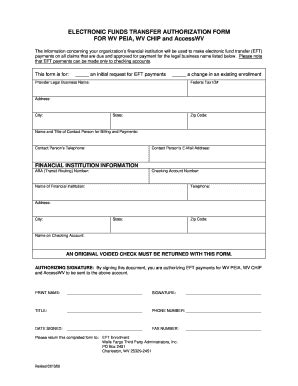 Eft Form Template Fill Online Printable Fillable Blank Pdffiller