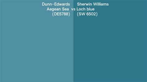 Dunn Edwards Aegean Sea De5788 Vs Sherwin Williams Loch Blue Sw 6502