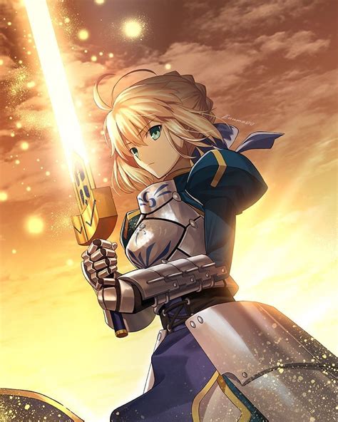 Saber Fate Stay Night Artoria Pendragon Eroge Anime Dễ thương