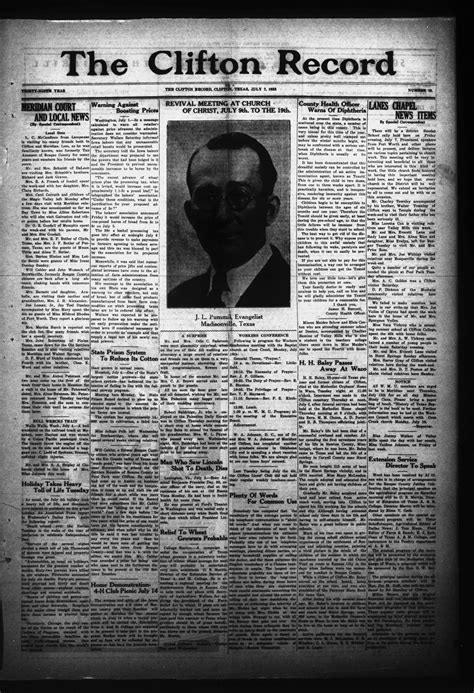 Clifton, Texas Area Obituaries and Funeral Announcements 4