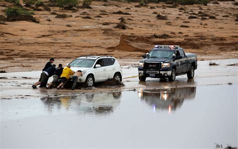 In Pictures Record Rain And Flash Floods Hit Arizona And Nevada