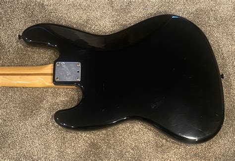 1983 Fender Jazz Bass Dan Smith Era Black Guitars Bass Trademark