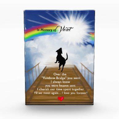 Rainbow Bridge Memorial Poem for Dogs Postcard | Zazzle.com Sympathy ...