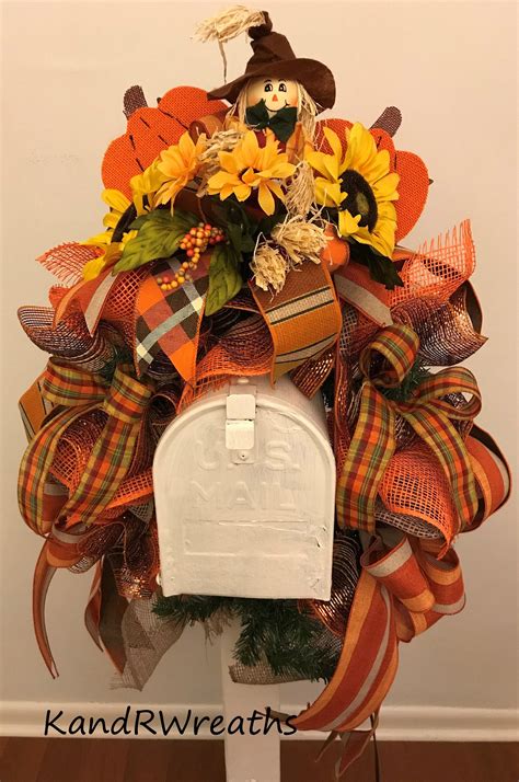 Fall Mailbox Cover Fall Mailbox Swag Autumn Mailbox Swag Autumn