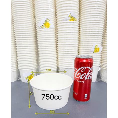 50pcs Paper Bowl Environmentally Friendly Food Gradedisposable