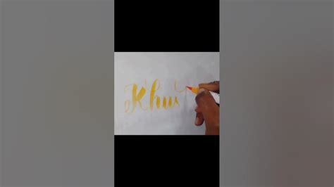 Khushi Name Beautiful Calligraphy Writing 😄shorts Viral Youtube