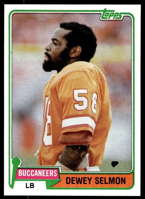 1981 Topps Dewey Selmon Tampa Bay Buccaneers 68 EBay