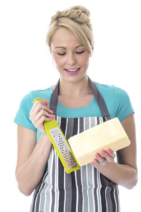 Attractive Young Woman Grating Cheese Stock Photos Free And Royalty