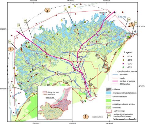 Selenga River drainage basin and the Selenga River delta—sampling sites... | Download Scientific ...