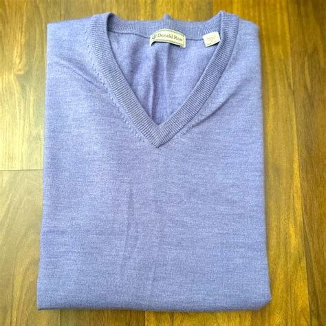 Donald Ross Sweaters Donald Ross Purple Merino Wool Sweater Vest