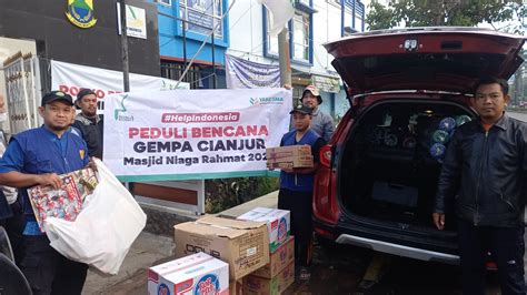 Masjid Niaga Rahmat Salurkan Bantuan Tahap Awal Gempa Cianjur Melalui