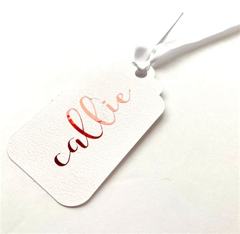 Personalized Gift Tags with Ribbon Bridesmaid Favor Tags | Etsy