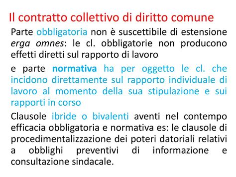 Il Contratto Collettivo Di Diritto Comune Ppt Scaricare