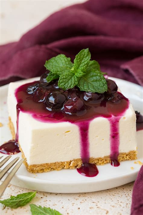 No Bake Blueberry Cheesecake