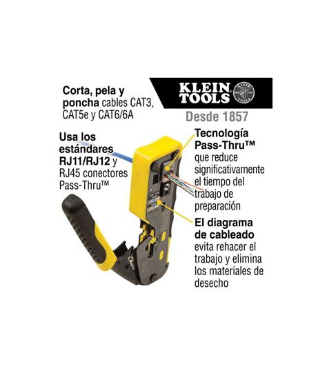 Vdv Kleintools Ponchadora Pelacables Cortacables Con Matraca