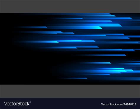 Blue Horizontal Speed Motion Lines Background Vector Image