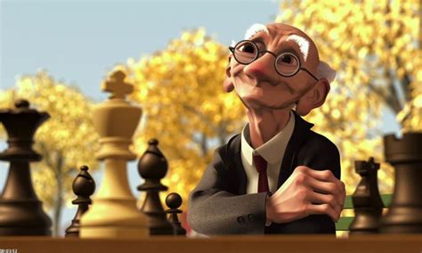 The old man playing chess against himself short before A Bug's Life ...