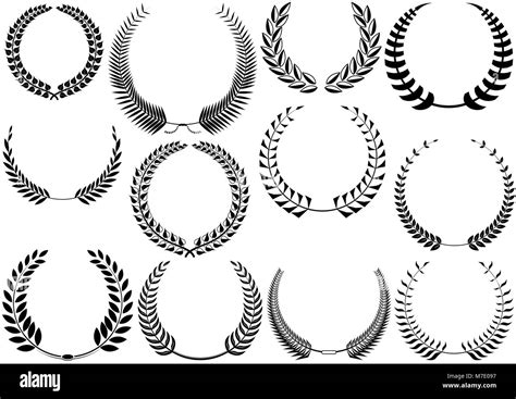 Laurel Wreaths Collection Stock Vector Image And Art Alamy